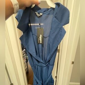 Long blue dress